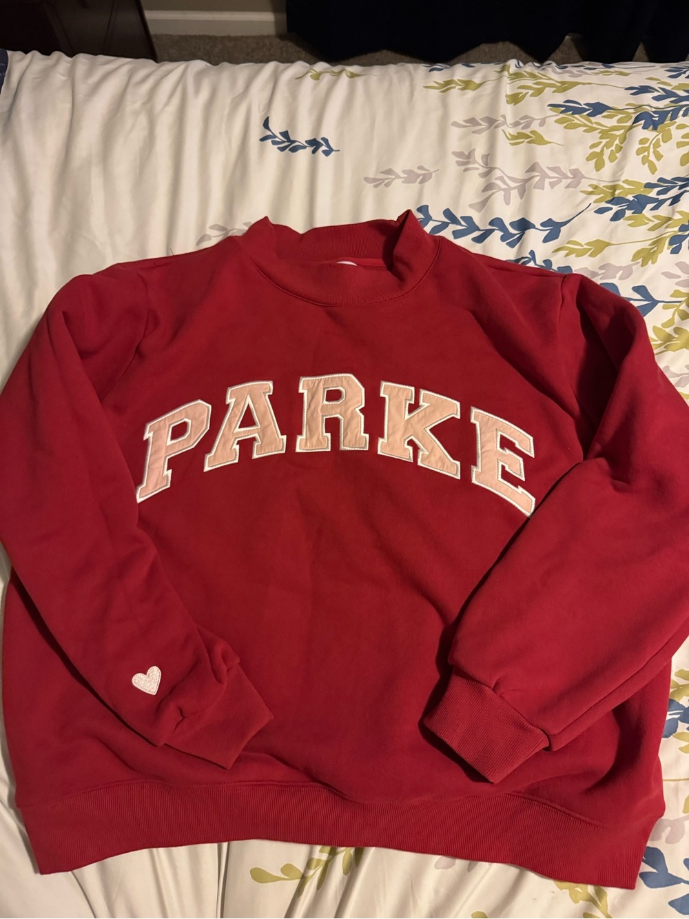 Parke 2026 Valentines collection Mockneck Crimson red & Peony